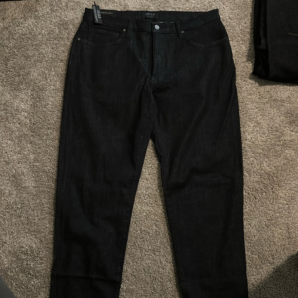 DSTLD- Athletic Taper Jeans in Dark Resin